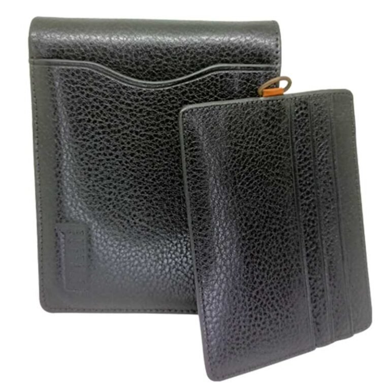 Buffalo Leather Wallet Black B69 – Back side View