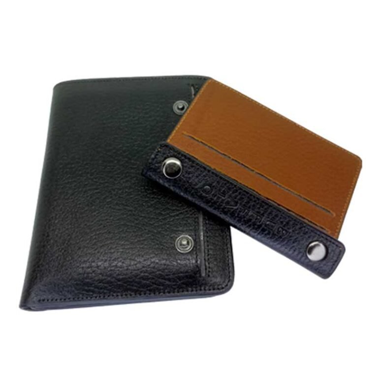 Buffalo Leather Wallet Black B99 – Front View