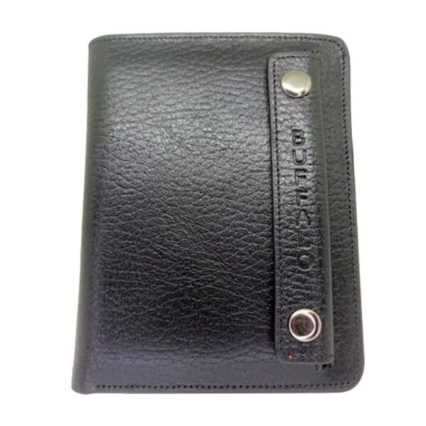 Buffalo Leather Wallet Black B99 – Front Side View