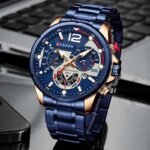 CURREN 8395 luxury men’s wrist watch stainless steel side design photo