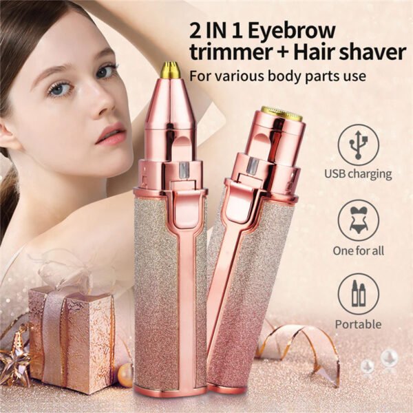 2 In 1 Eyebrow Trimmer for Women Shaver