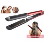 Kemei km-2113 Professional Ceramic coating Hair Straightener for women Red