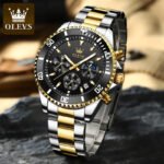 Luxury OLEVS 2870 Men’s Silver Stainless Steel Watch