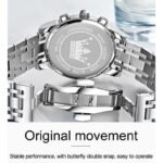 OLEVS 2859 men’s chronograph luxury business watch detailed dial closeup black face