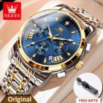 OLEVS 2892 men’s chronograph stainless steel luxury analog watch front view in Bangladesh