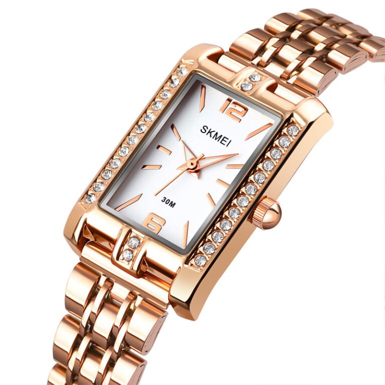 SKMEI 1690 Rose Gold ladies watch stainless steel bracelet