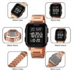 SKMEI 1859 men’s digital gold watch details photo