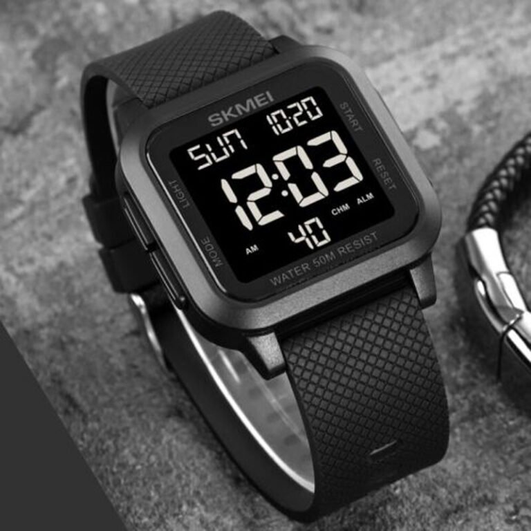 SKMEI 1894 men’s digital LED watch side angle design photo