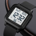 SKMEI 1894 men’s digital LED watch dial closeup photo