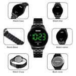 SKMEI 1579 stylish unisex LED digital wristwatch with touch screen details photo