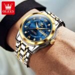 OLEVS 5513 men’s waterproof stainless steel analog casual watch side hand design photo
