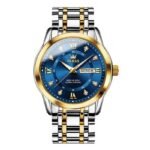 OLEVS 5513 men’s waterproof stainless steel analog casual watch strap closeup photo